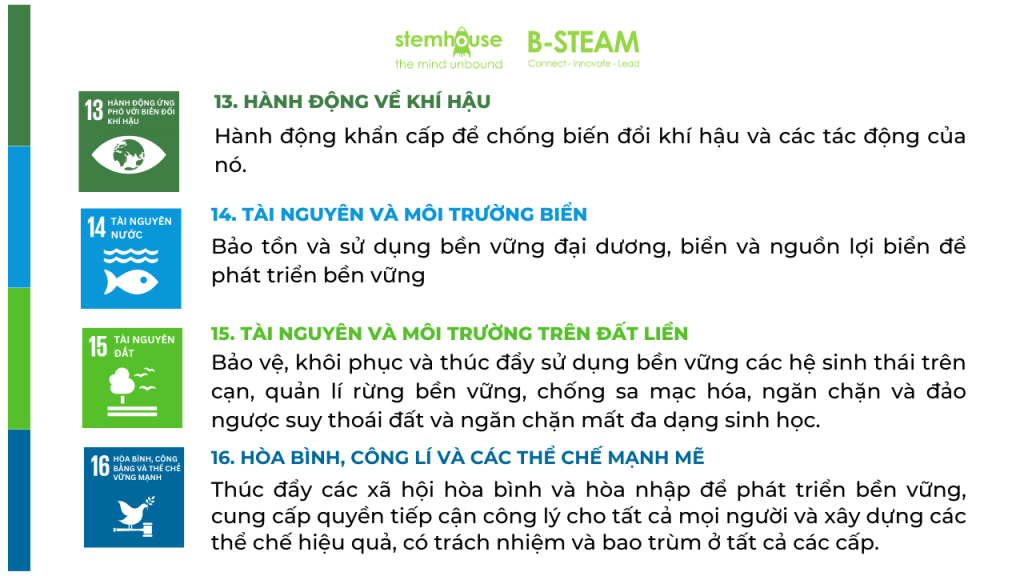 17 mục tiêu phát triển bền vững